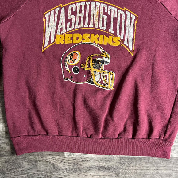 VTG Washington Redskins Sweatshirt Fits Large Raglan NFL Football Champion 1980s - Picture 3 of 16